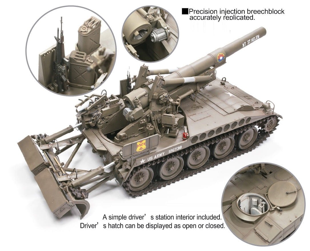 AFV Club 35337 ROCA M110A2 203mm howitzer 1/35 – immagine 3