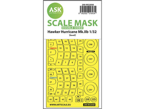 Art Scale Kit M32058 Hawker Hurricane Mk.IIB Double-Sided Express Masks for Revell 1/32