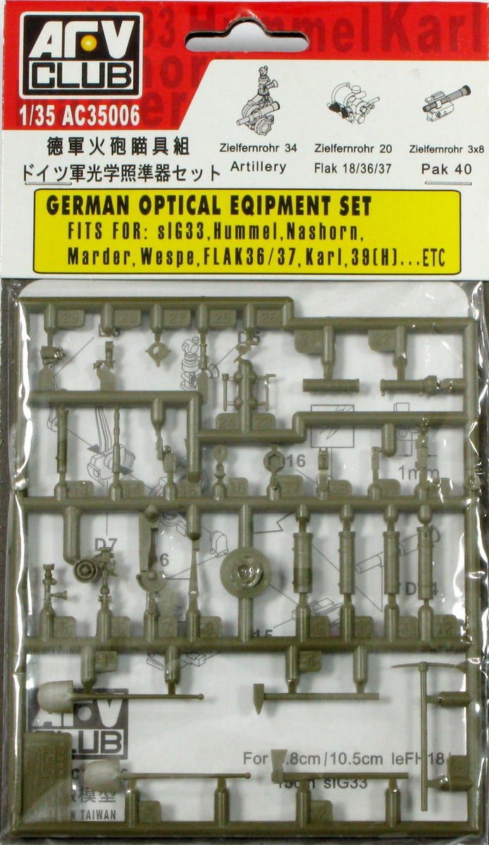 AFV Club AC35006 ENSEMBLE D'ÉQUIPEMENT OPTIQUE ALLEMAND 1/35