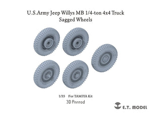 E.T. Model P35-156 U.S.Army Jeep Willys MB 1/4-ton 4x4 Truck Sagged Wheels 1/35