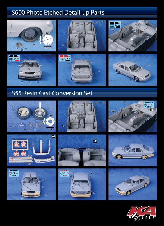KA Models KE-24039 Mercedes BENZ S600 DETAIL-UP ETCHED PART 1/24 – Bild 2
