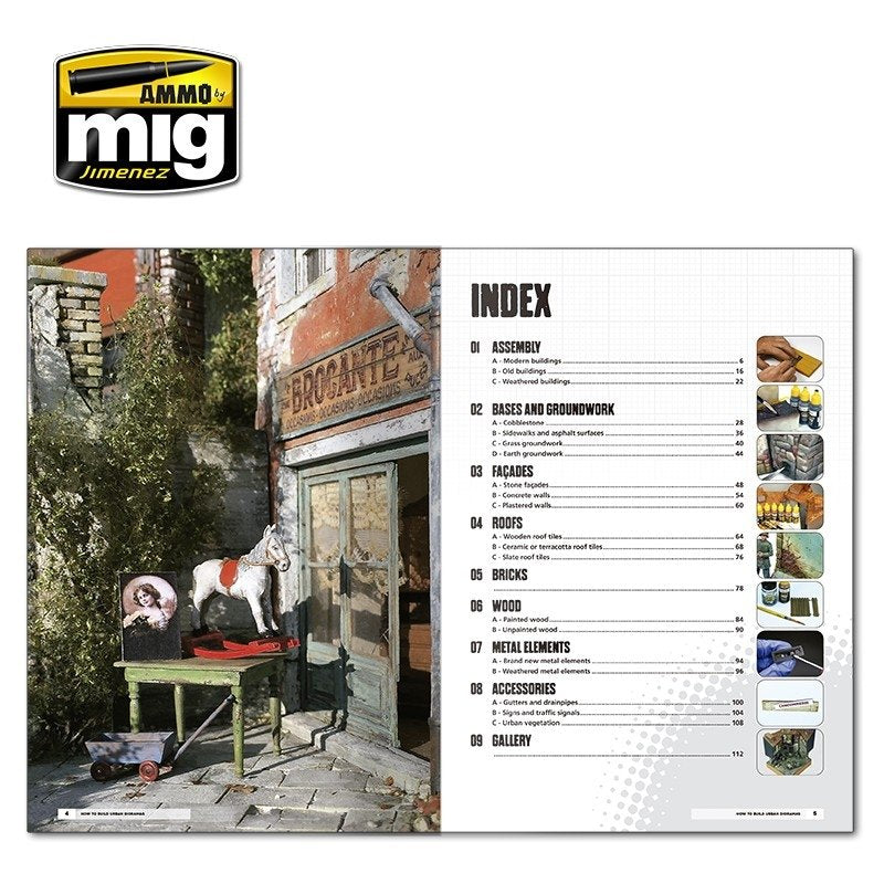 AMMO of Mig Jimenez 6215 MODELLING SCHOOL: URBAN DIORAMAS (English) – immagine 4