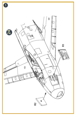 Clear Prop! CPA48057 F-86A gun port (open) for CP kits 1/48 – Bild 3