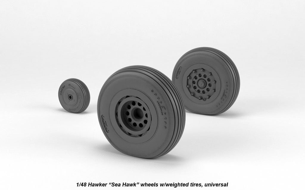 Armory Models AW48415 Hawker Sea Hawk wheels w/ weighted tires 1/48 – immagine 3