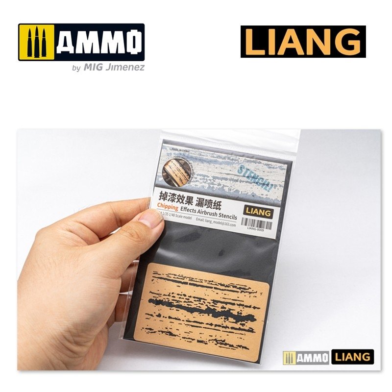 Liang 0009 Chipping Effects Airbrush Stencils – Bild 4
