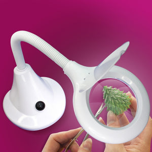 Lightcraft LC8082LED-EU LED Compact Flexi Magnifier Lamp (EU Plug) / Kompaktowa Giętka Lampka Powiększająca LED – zdjęcie 2