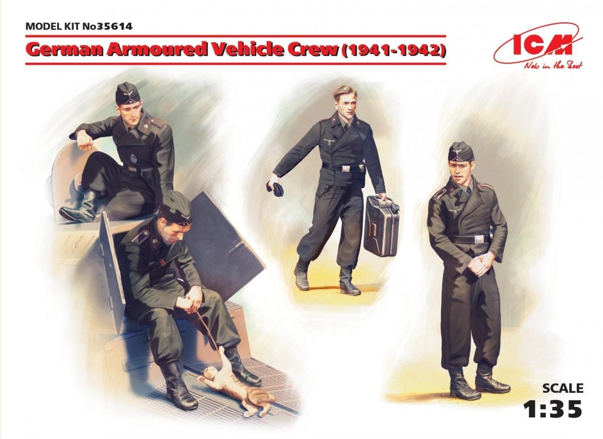 ICM 35614 Équipage de véhicule blindé allemand (1941-1942) 1/35