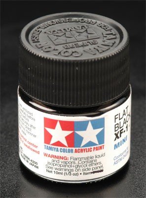 Tamiya XF1 Flat Black (81701) Acrylic paint 10ml – immagine 3