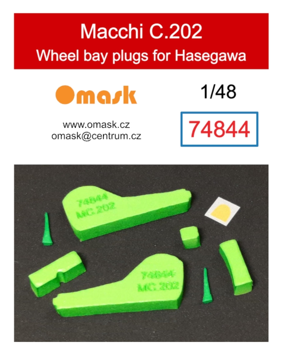 Omask 74844 Bouchons de passage de roue Macchi C.202 (pour Hasegawa) 1/48