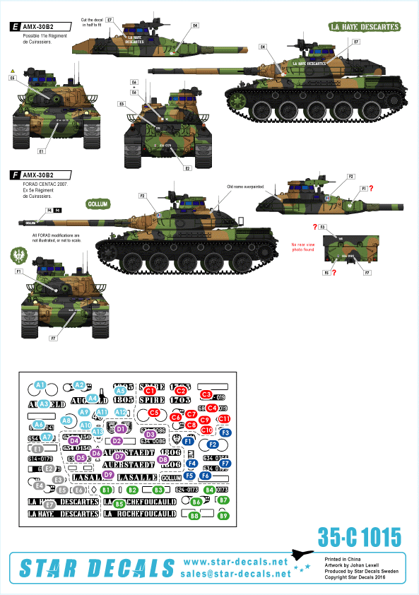Star Decals 35-C1015 French AMX-30 B2 1/35 – imagen 2