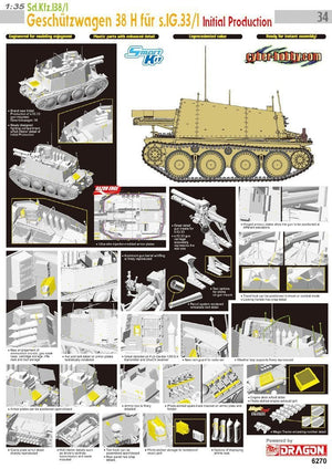 Cyber Hobby 6270 Sd.Kfz.138/1 Geschutzwagen 38 H fur s.IG.33/1 Initial Production 1/35 – Bild 2