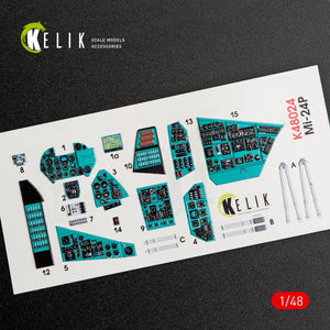 KELIK K48024 MI-24P INTERIOR 3D DECALS FOR ZVEZDA KIT 1/48 – zdjęcie 2