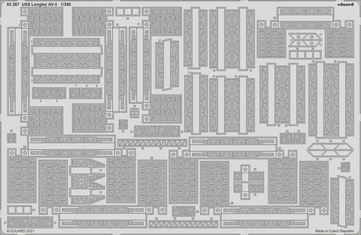 Eduard BIG5361 USS Langley AV-3 TROMPETTE 1/350 – image 3