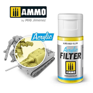 Filtre acrylique jaune Ammo of Mig 0825 15 ml