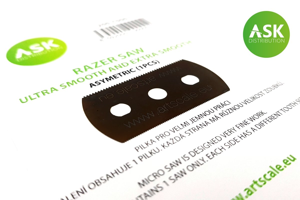 Scie à rasoir ASK T0002 : ultra et extra lisse asymétrique (2 pièces) 70/43 dents
