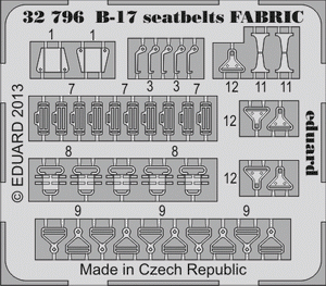 Eduard 32796 B-17 seatbelts FABRIC 1/32 HK Models – Bild 2