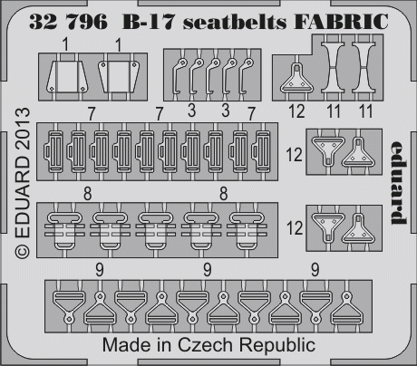 Eduard 32796 B-17 seatbelts FABRIC 1/32 HK Models – Bild 2