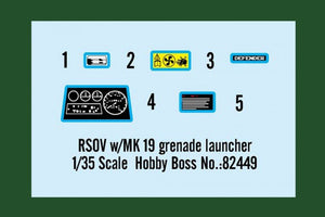 Hobby Boss 82449 RSOV w/MK 19 grenade launcher 1/35 – Bild 2