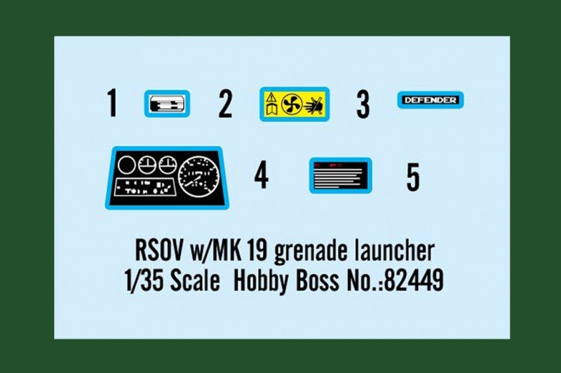 Hobby Boss 82449 RSOV w/MK 19 grenade launcher 1/35 – Bild 2