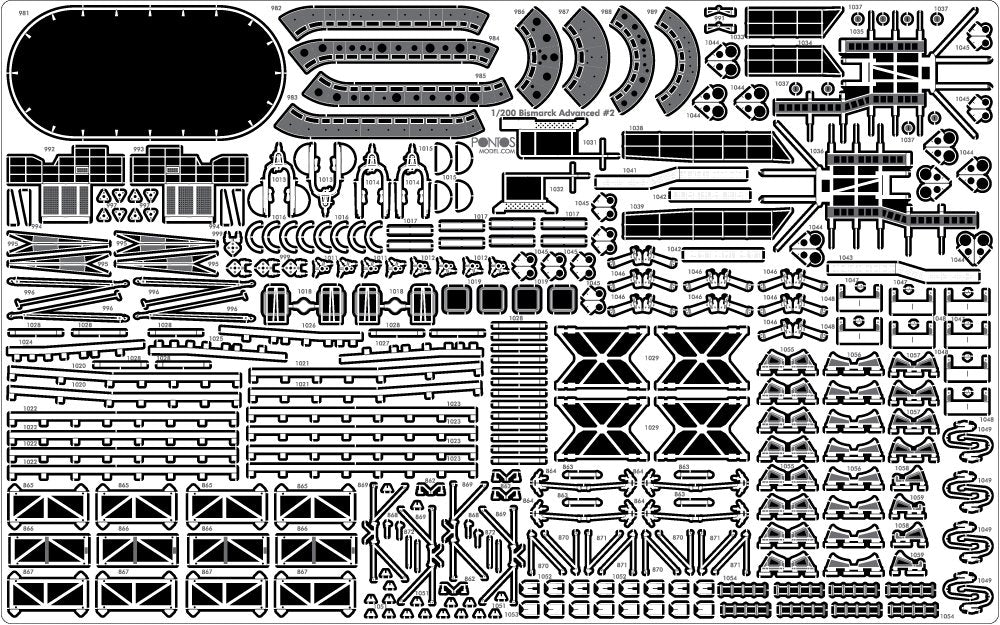 Pontos 21001F1 BISMARCK 1941 Advanced Add-on Set 1/200 – imagen 7