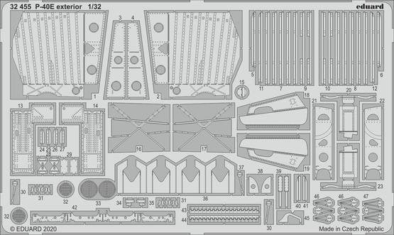 Eduard BIG33123 P-40E part II for Trumpeter 1/32 – immagine 4