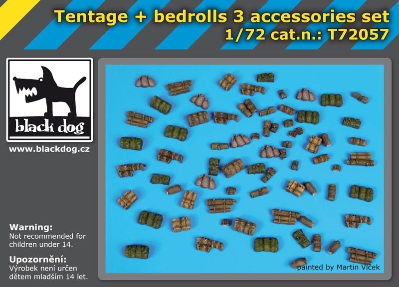 Black Dog T72057 Tentage plus bedrols 3 accessories set 1/72 – imagen 3