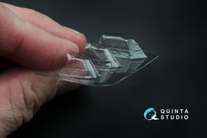 Quinta Studio QC48009 I-16 vacuformed clear canopy, 3 pcs (for all kits) 1/48 – Bild 3