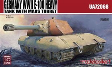 Modelcollect UA72068 Char lourd allemand E-100 avec tourelle à souris 1/72
