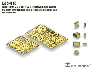 ET Modèle E35-078 US ARMY HUMVEE Blue Force Tracker &amp;amp; SINCGAR Unit (Pour kit BRONCO) (1/35)