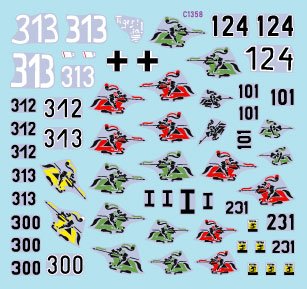 Star Decals 35-C1358 s.Pz.Abt. 505 1943-44 Tiger I sur le front de l&amp;#39;Est 1944-45. Tiger I de début et milieu de production et Befehls-Tiger 1/35 – image 3