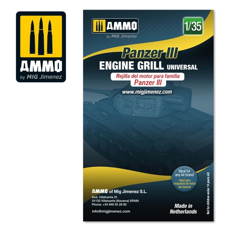 Ammo of Mig 8088 Panzer III engine grilles universal 1/35 – immagine 2
