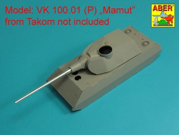 Aber 35L-327 Barrel 128mm PaK 44 L/55 for Vk 100.01(P) MAMMUT / Lufa 128mm PaK 44 L/55 do Vk 100.01(P) MAMMUT 1/35 – imagen 5