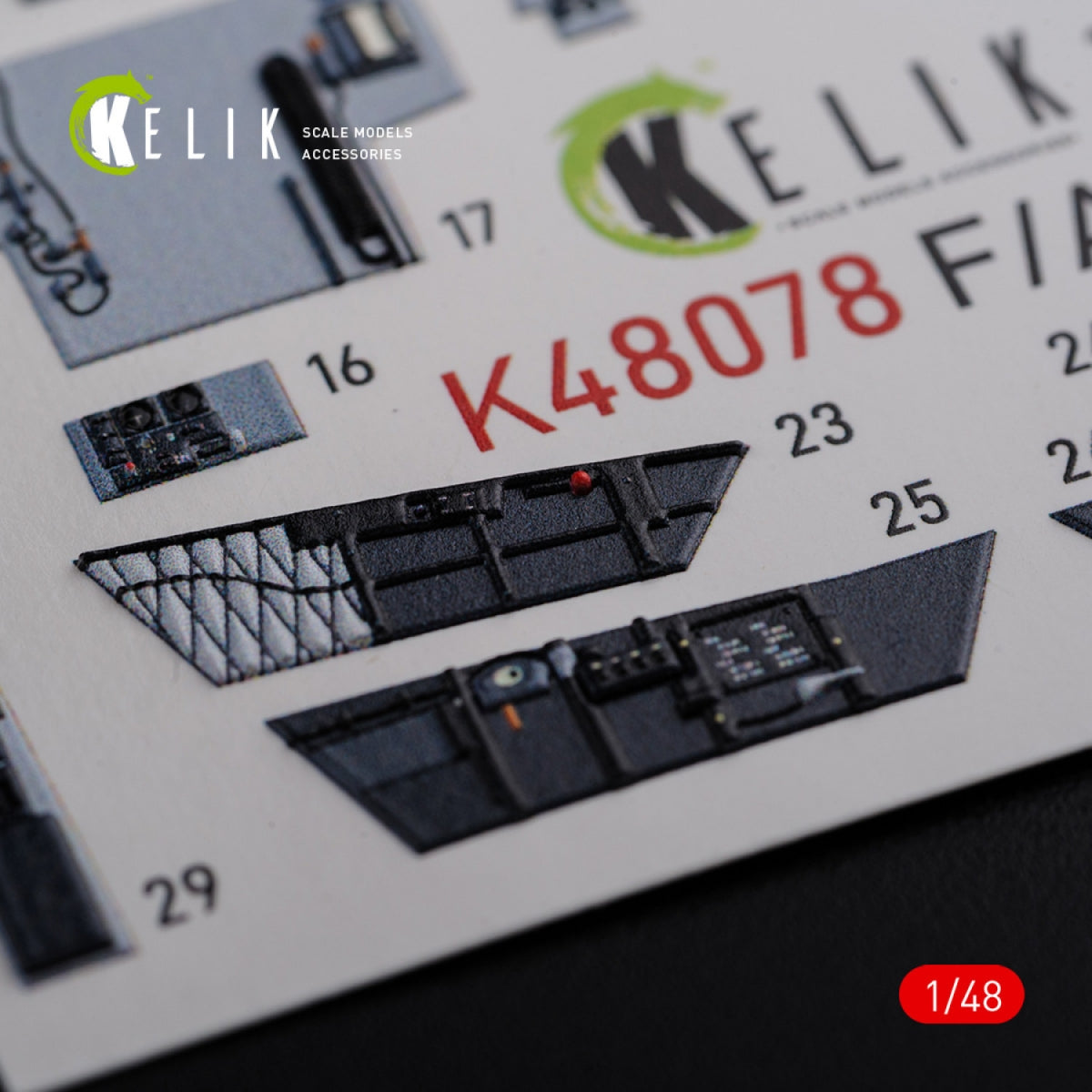 KELIK K48078 F/A-18F Super Hornet interior 3D decals for MENG kit 1/48 – Bild 5
