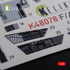 KELIK K48078 F/A-18F Super Hornet interior 3D decals for MENG kit 1/48 – Bild 5