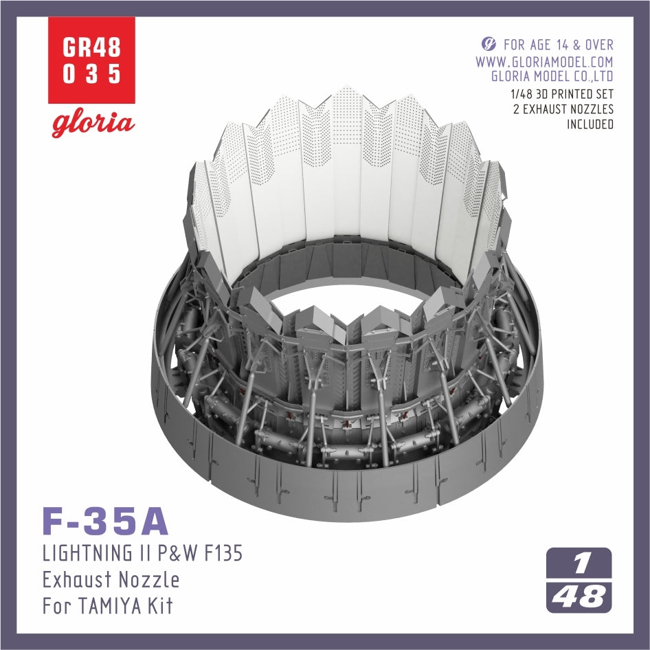 Gloria GR48035 F-35A Exhaust Nozzle TAMIYA 1/48 – zdjęcie 2