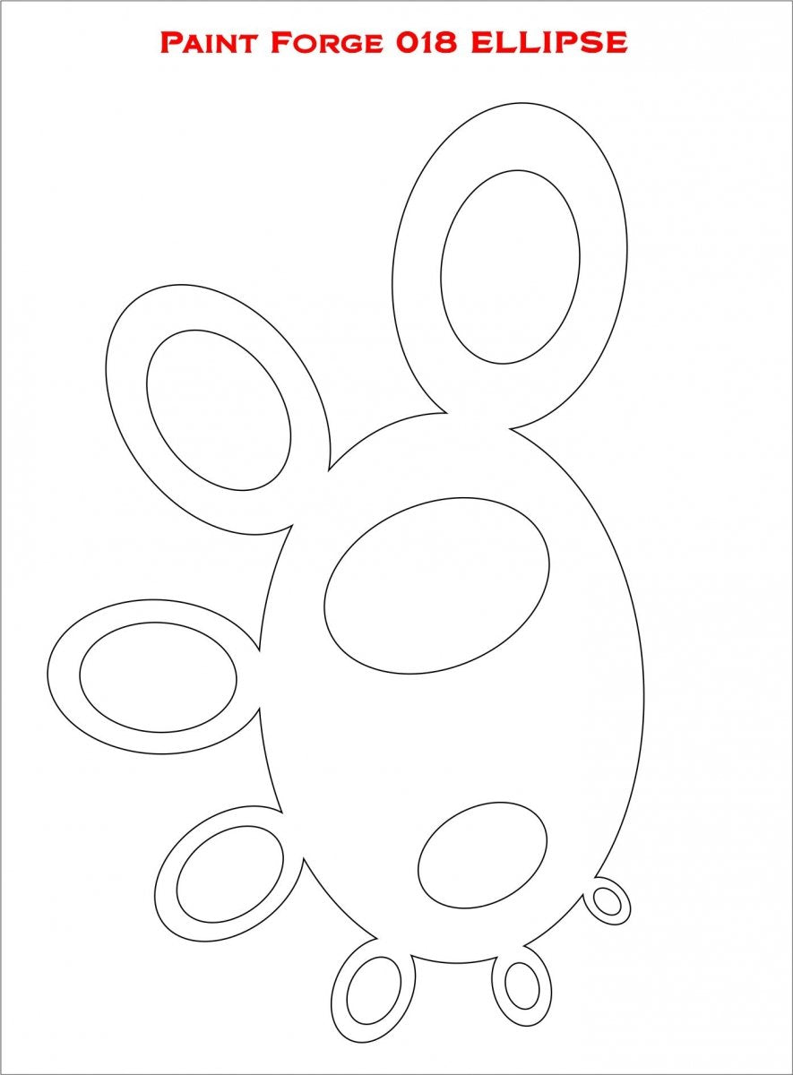 Paint Forge PFST018M STENCIL - ELLIPSE – immagine 2