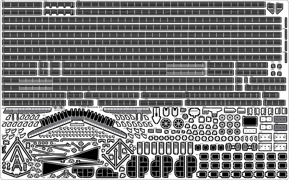Pontos 35022F1 BISMARCK 1941 Kit de détails (1/350) – image 21