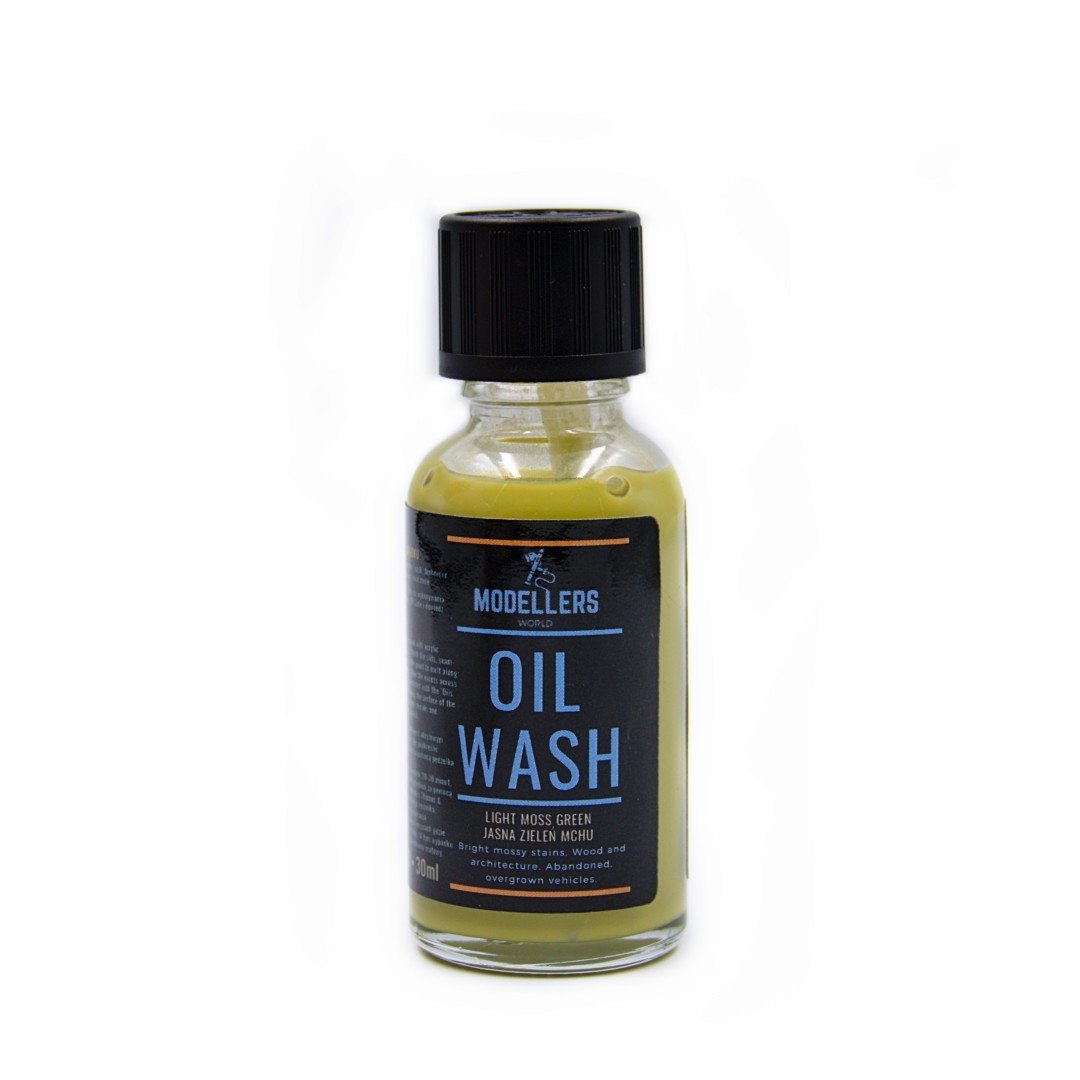 Modellers World MWW003 Oil Wash: Jasna zieleń mchu (Bright green moss) 30ml