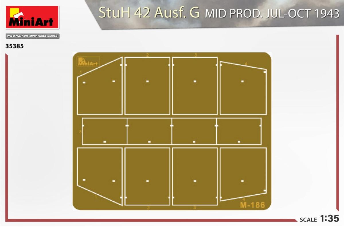 MiniArt 35385 StuH 42 Ausf. G MID PROD. JUL-OCT 1943 1/35 – immagine 3