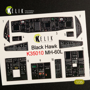 KELIK K35010 MH-60L BLACK HAWK INTERIOR 3D DECALS FOR KITTY HAWK KIT 1/35 – Bild 3