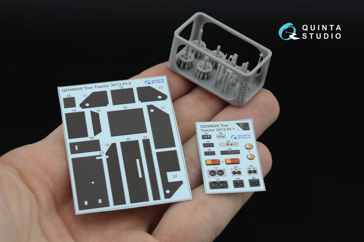 Quinta Studio QD+48648 Russian naval tow tractor 3913 3D-Printed & coloured Interior on decal paper (RFM) (with 3D-printed resin parts) 1/48