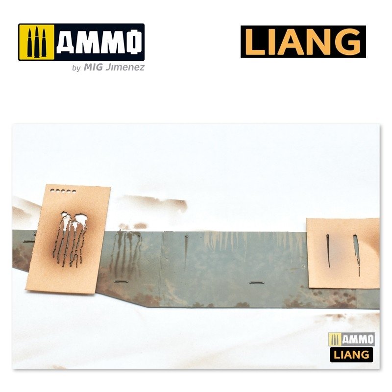Liang 0002 Streaking &amp;amp; Wet Effects Airbrush Stencils – image 5