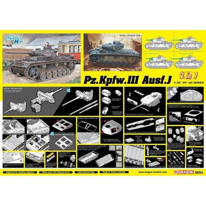 Dragon 6954 Pz.Kpfw. III Ausf.J Initial/Early Production 2in1 1/35 – immagine 2
