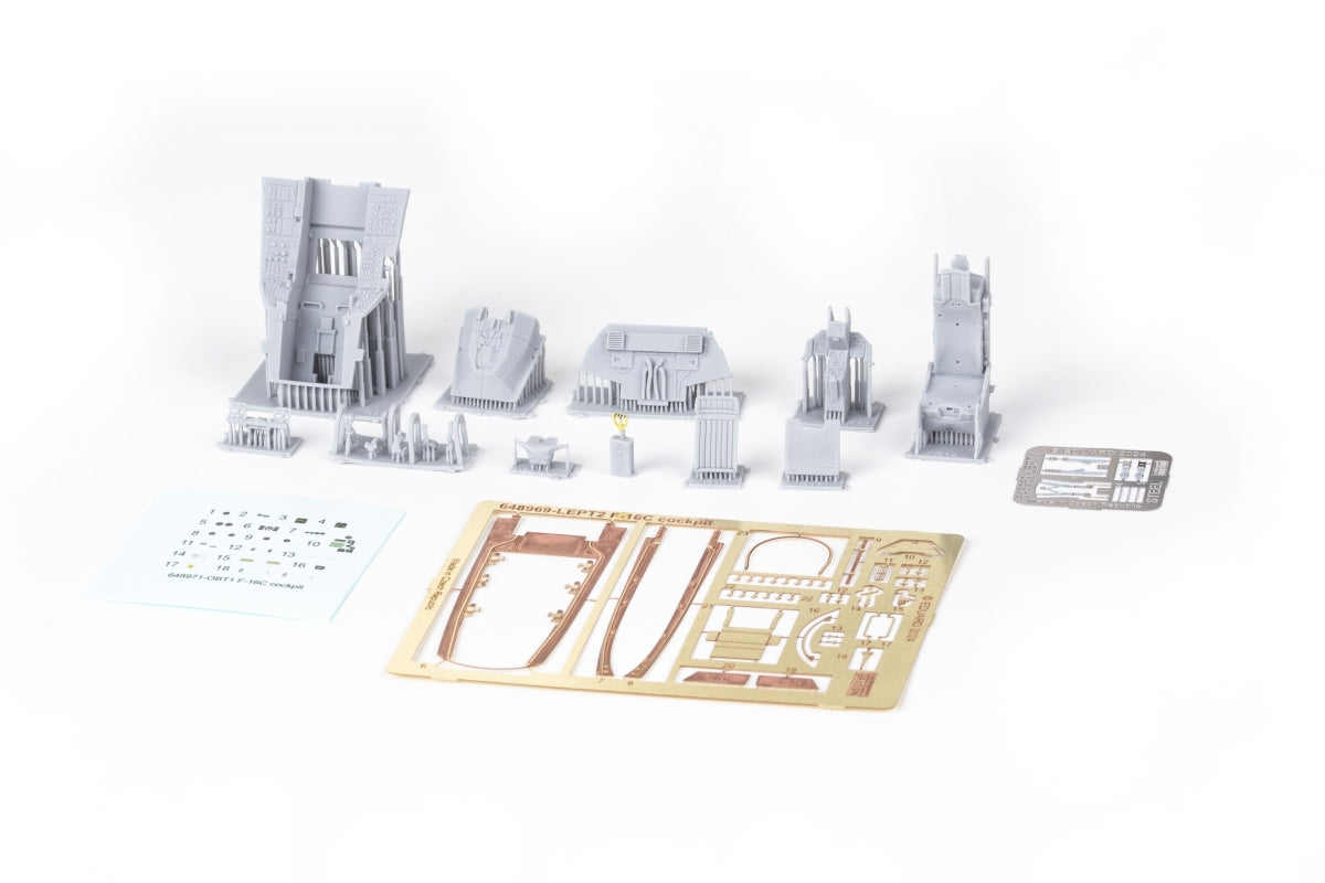 Maquette Eduard 648972 F-16C Block 52 (jusqu&amp;#39;en 1996) - Cockpit - Modèle imprimé Kinetic au 1/48 – image 7