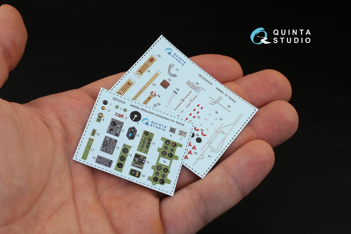 Quinta Studio QD32024 A6M2b (Mitsubishi prod.) 3D-Printed &amp;amp; colored Interior on decal paper (for Tamiya kit) 1/32 – image 2