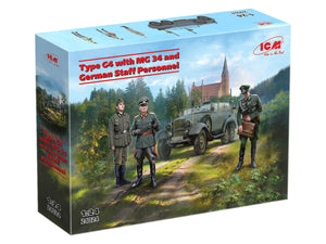 ICM 24024 Type G4 avec MG 34 et personnel d&amp;#39;état-major allemand 1/24