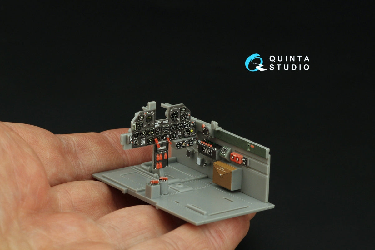 Quinta Studio QD32198 P-47D Thunderbolt Bubbletop Late 3D-Printed coloured Interior on decal paper (Hasegawa) 1/32 – Bild 5