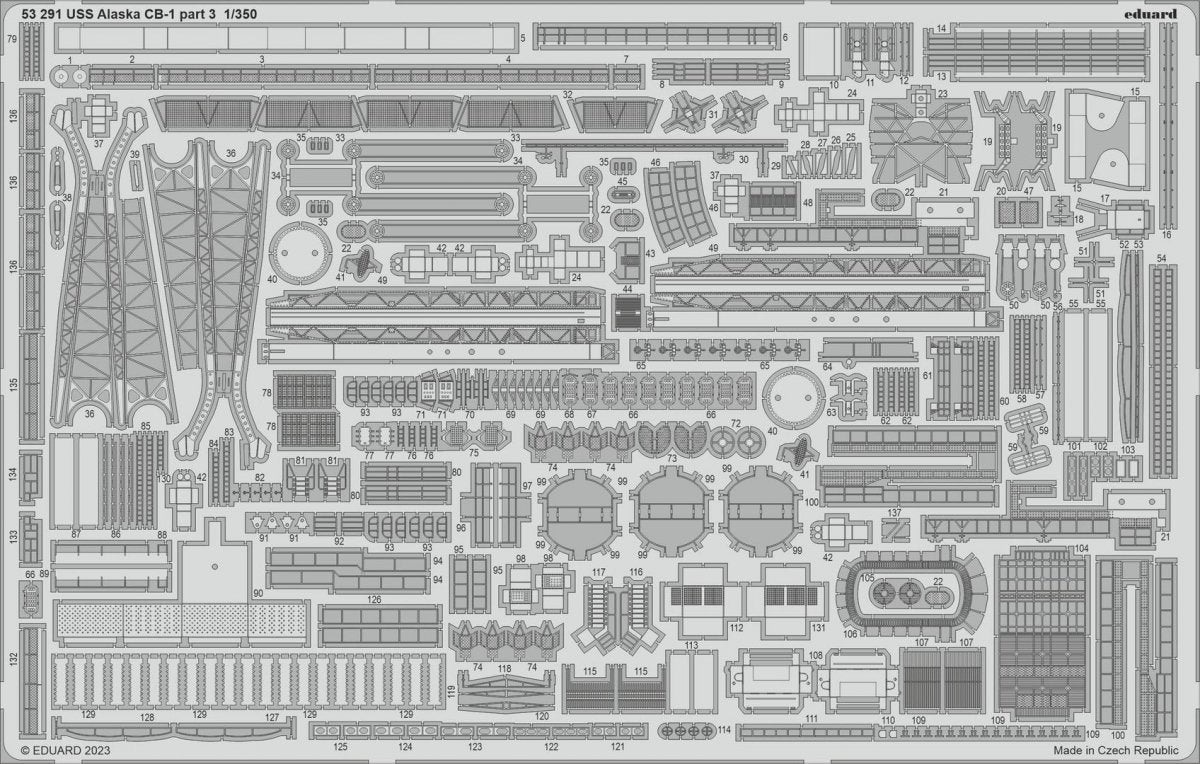 Eduard 53291 USS Alaska CB-1 partie 3 HOBBY BOSS 1/350