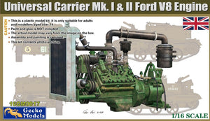 Gecko Models 16GM0017 Universal Carrier Mk.I &amp;amp; II Moteur Ford V8 1/16