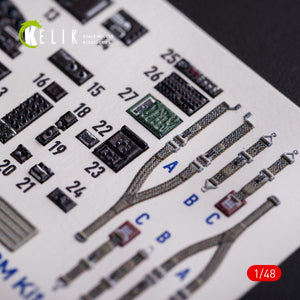 KELIK K48079 O-2A Skymaster interior 3D decals small version for ICM kit 1/48 – image 3